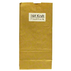 Bag Grocery Brown Kraft #12 H/D by Matera Paper  ID BH-16BKN